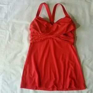 ORANGE LULULEMON SEXY BACK TOP SIZE6